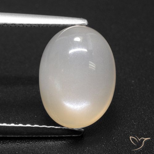3.71ct Naturale Bianco Pietra di luna, Ovale, Traslucido