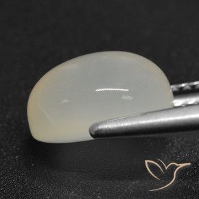 Pietra di luna Bianco traslucido naturale da 3.00 ct, Taglio ovale, Traslucido
