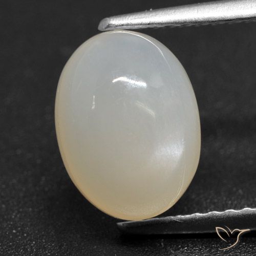 2.56ct Naturale Bianco traslucido Pietra di luna, Ovale, Traslucido
