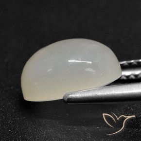 Pietra di luna Bianco traslucido naturale da 2.56 ct, Ovale, Traslucido