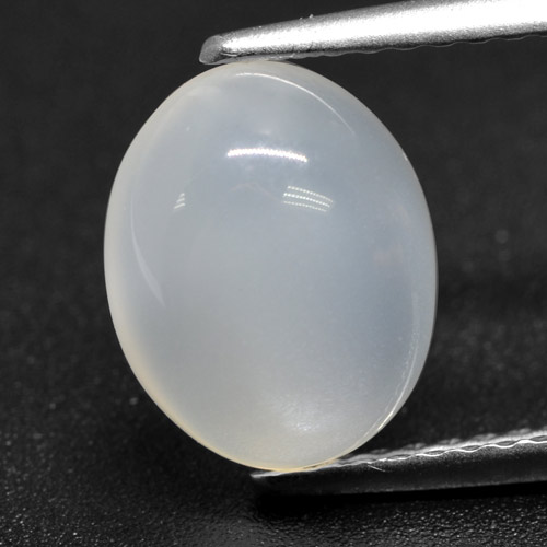 Pietra di luna naturale bianco da 2,56 ct, taglio ovale, traslucido