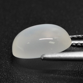 Pietra di luna naturale bianco da 2,56 ct, taglio ovale, traslucido