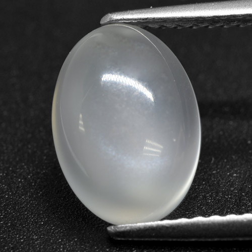 Pietra di luna naturale bianco da 2,50 ct, taglio ovale, traslucido