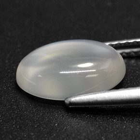 Pietra di luna naturale bianco da 2,50 ct, taglio ovale, traslucido