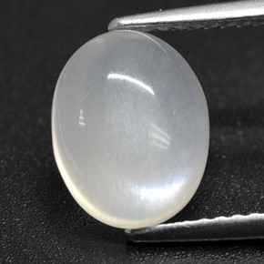 Pietra di luna naturale bianco da 2,47 ct, taglio ovale, traslucido