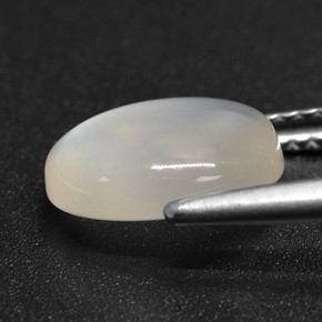 Pietra di luna naturale bianco da 2,47 ct, taglio ovale, traslucido