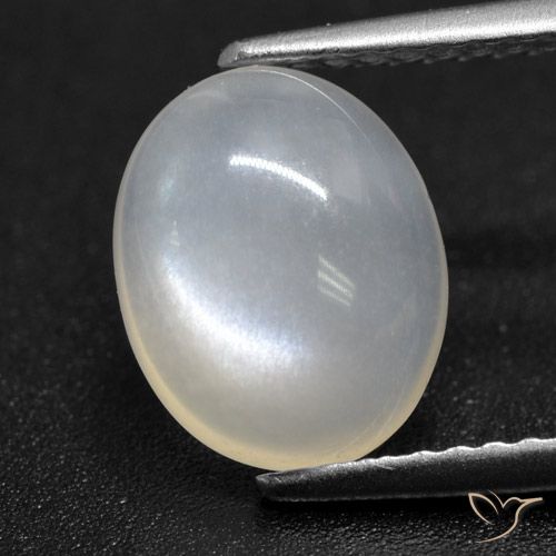 2.16ct Naturale Bianco traslucido Pietra di luna, Ovale, Traslucido
