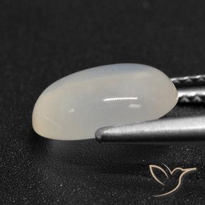 Pietra di luna Bianco traslucido naturale da 2.16 ct, Ovale, Traslucido