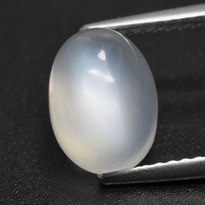 Pietra di luna Bianco traslucido naturale da 2.80 ct, Taglio ovale, Traslucido