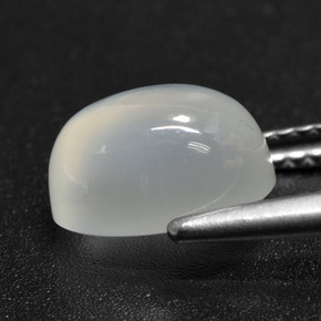 Pietra di luna Bianco traslucido naturale da 2.80 ct, Taglio ovale, Traslucido