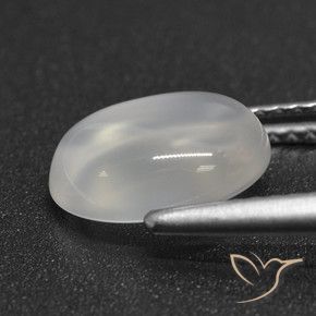 Pietra di luna Bianco traslucido naturale da 2.20 ct, Ovale, Traslucido
