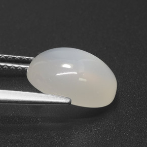Pietra di luna Bianco traslucido naturale da 3.53 ct, Taglio ovale, Traslucido