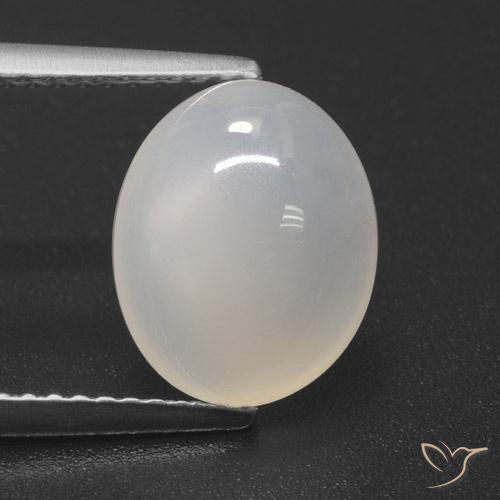 3.49ct Naturale Bianco traslucido Pietra di luna, Ovale, Traslucido
