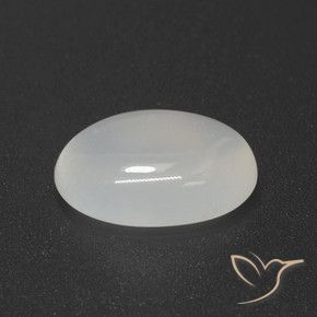 Pietra di luna Bianco traslucido naturale da 2.85 ct, Taglio ovale, Traslucido