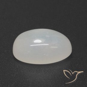 Pietra di luna Bianco caldo naturale da 3.86 ct, Ovale, Traslucido