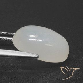 Pietra di luna Bianco caldo naturale da 3.86 ct, Ovale, Traslucido