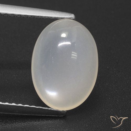 3.25ct Naturale Bianco caldo Pietra di luna, Ovale, Traslucido