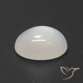 Pietra di luna bianco perla naturale da 3.52 ct, Ovale, Traslucido