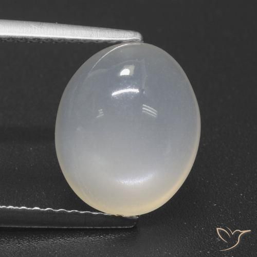 4.49ct Naturale Bianco traslucido Pietra di luna, Ovale, Traslucido