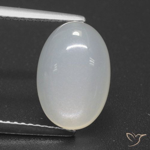 Pietra di luna naturale bianco da 4,23 ct, taglio ovale, traslucido