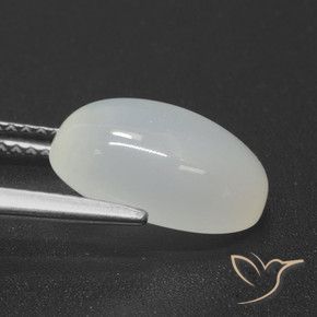 Pietra di luna naturale bianco da 4,23 ct, taglio ovale, traslucido