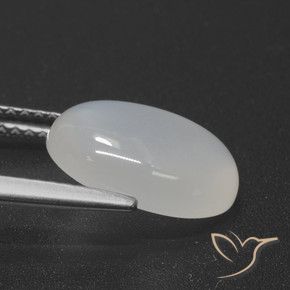 Pietra di luna Bianco traslucido naturale da 3.55 ct, Ovale, Traslucido