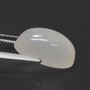 Pietra di luna naturale bianco da 4,23 ct, taglio ovale, traslucido