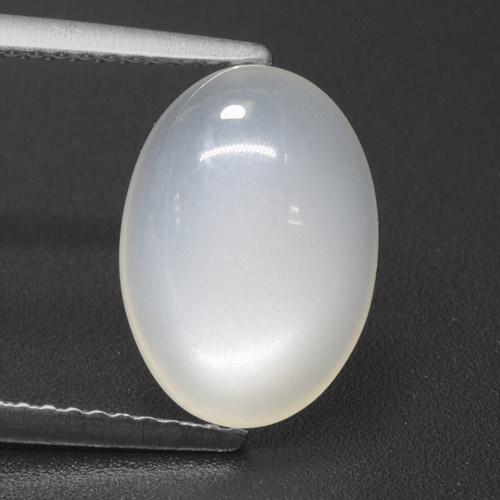 Pietra di luna Bianco traslucido naturale da 3.70 ct, Taglio ovale, Traslucido