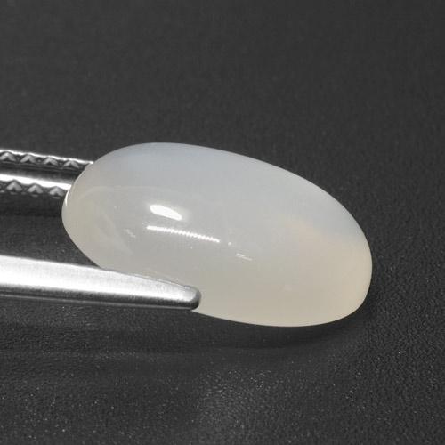 Pietra di luna Bianco traslucido naturale da 3.70 ct, Taglio ovale, Traslucido