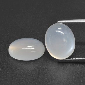 Pietra di luna naturale bianco da 6,61 ct, taglio ovale, traslucido