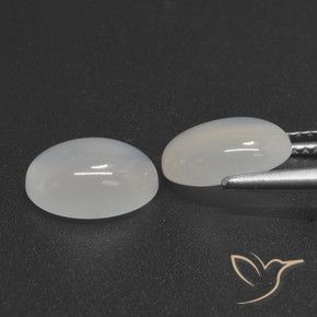 Gemme di Pietra di luna Bianco traslucido naturale da 4.61 ct, Ovale, Traslucido