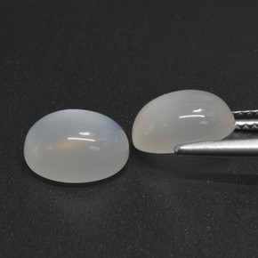 Gemme di Pietra di luna Bianco traslucido naturale da 5.67 ct, Taglio ovale, Traslucido
