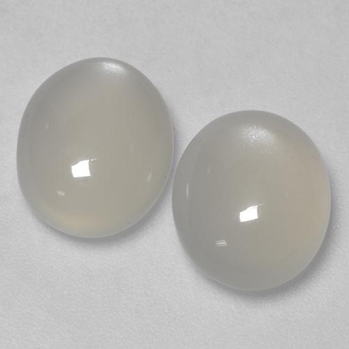 Pietra di luna naturale bianco da 6,17 ct, taglio ovale, traslucido