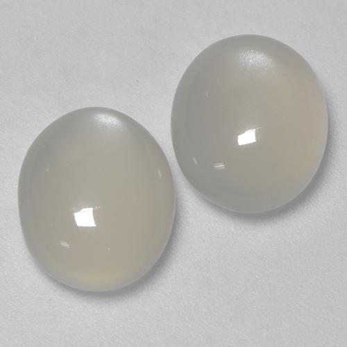 Pietra di luna naturale bianco da 6,17 ct, taglio ovale, traslucido