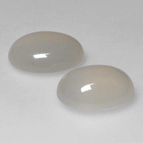 Pietra di luna naturale bianco da 6,17 ct, taglio ovale, traslucido