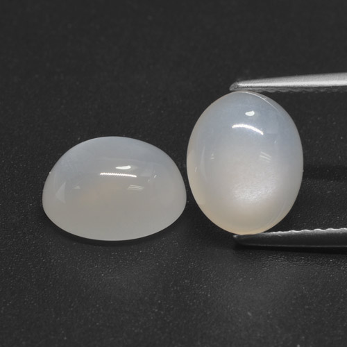 Pietra di luna naturale bianco da 5,78 ct, taglio ovale, traslucido
