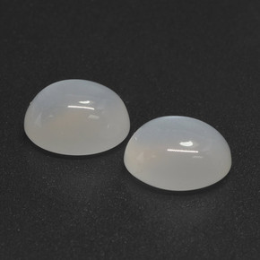 Pietra di luna naturale bianco da 5,78 ct, taglio ovale, traslucido