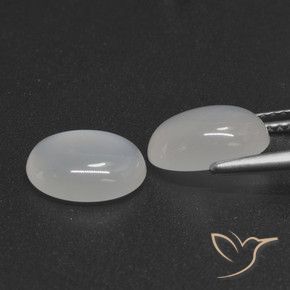 Gemme di Pietra di luna Bianco traslucido naturale da 4.18 ct, Ovale, Traslucido
