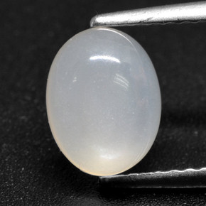 Pietra di luna Bianco traslucido naturale da 1.50 ct, Taglio ovale, Traslucido