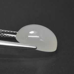 Pietra di luna Bianco crema naturale da 5.21 ct, Taglio ovale, Traslucido