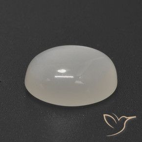 Pietra di luna naturale bianco da 4,87 ct, taglio ovale, traslucido