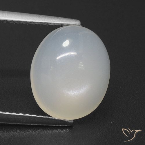 4.47ct Naturale Bianco crema Pietra di luna, Ovale, Traslucido