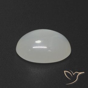 Pietra di luna Bianco crema naturale da 4.47 ct, Ovale, Traslucido