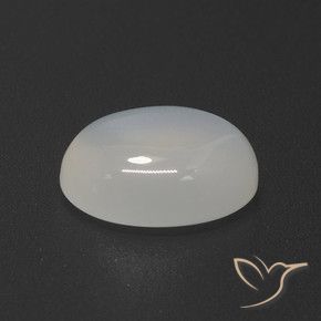 Pietra di luna Bianco crema naturale da 4.59 ct, Ovale, Traslucido
