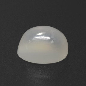 Pietra di luna Bianco naturale da 5.35 ct, Taglio ovale, Traslucido