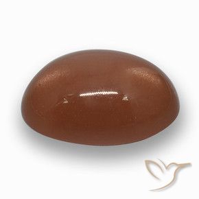 Pietra di luna Marrone rossastro naturale da 17.21 ct, Ovale, Traslucido