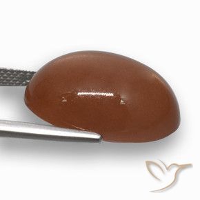 Pietra di luna Marrone rossastro naturale da 17.21 ct, Ovale, Traslucido