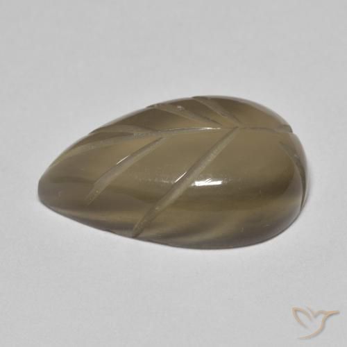Pietra di luna Grigio Marrone naturale da 9.32 ct, Taglio a fantasia, Traslucido