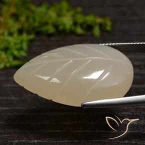 Pietra di luna marrone caffè chiaro naturale da 31,11 ct, forma fantasia, traslucido