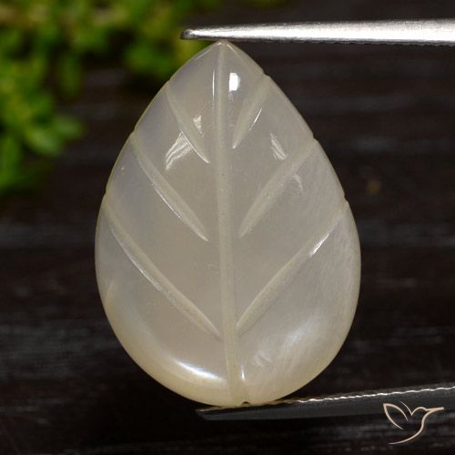 14.13ct Naturale Marrone Chiaro Di Arachidi Pietra di luna, Taglio a fantasia, Traslucido